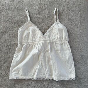 Brandy Melville Tiffany/Edith babydoll white tank
